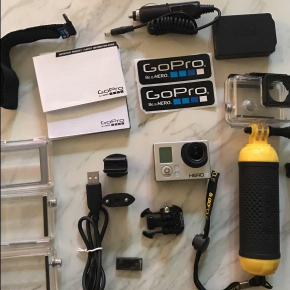 Go Pro 3 with plastic case and floatable handle